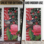 Personalised Australia Waratah And Superb Fairywren Door Cover Aboriginal Art - Aussie Hoodie