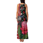 Personalised Australia Waratah And Superb Fairywren Family Matching Tank Maxi Dress and Hawaiian Shirt Aboriginal Art