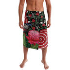 Personalised Australia Waratah And Superb Fairywren Lavalava Aboriginal Art