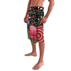 Personalised Australia Waratah And Superb Fairywren Lavalava Aboriginal Art