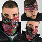 Personalised Australia Waratah And Superb Fairywren Neck Gaiter Aboriginal Art - Aussie Hoodie