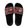 Personalised Australia Waratah And Superb Fairywren Slide Sandals Aboriginal Art - Aussie Hoodie
