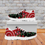 Personalised Australia Waratah With Superb Fairywren Sneakers Aboriginal Art