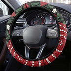 Australia Waratah And Superb Fairywren Steering Wheel Cover Aboriginal Art