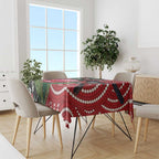 Personalised Australia Waratah And Superb Fairywren Tablecloth Aboriginal Art