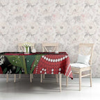 Personalised Australia Waratah And Superb Fairywren Tablecloth Aboriginal Art