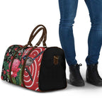 Personalised Australia Waratah And Superb Fairywren Travel Bag Aboriginal Art - Aussie Hoodie