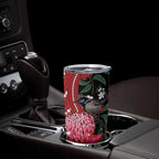 Personalised Australia Waratah With Superb Fairywren Tumbler Cup Aboriginal Art