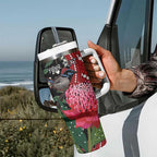 Personalised Australia Waratah With Superb Fairywren Tumbler With Handle Aboriginal Art