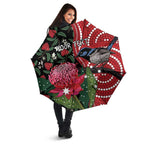 Personalised Australia Waratah And Superb Fairywren Umbrella Aboriginal Art - Aussie Hoodie