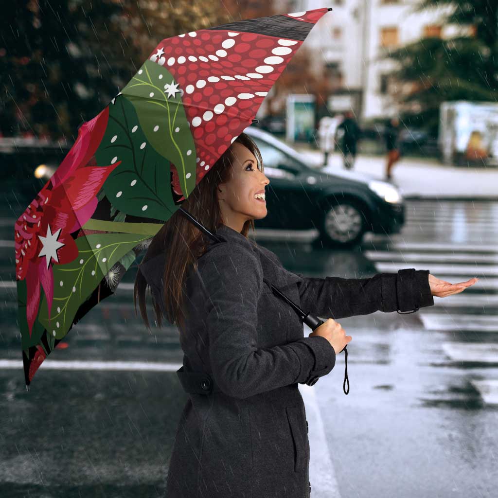 Personalised Australia Waratah And Superb Fairywren Umbrella Aboriginal Art - Aussie Hoodie