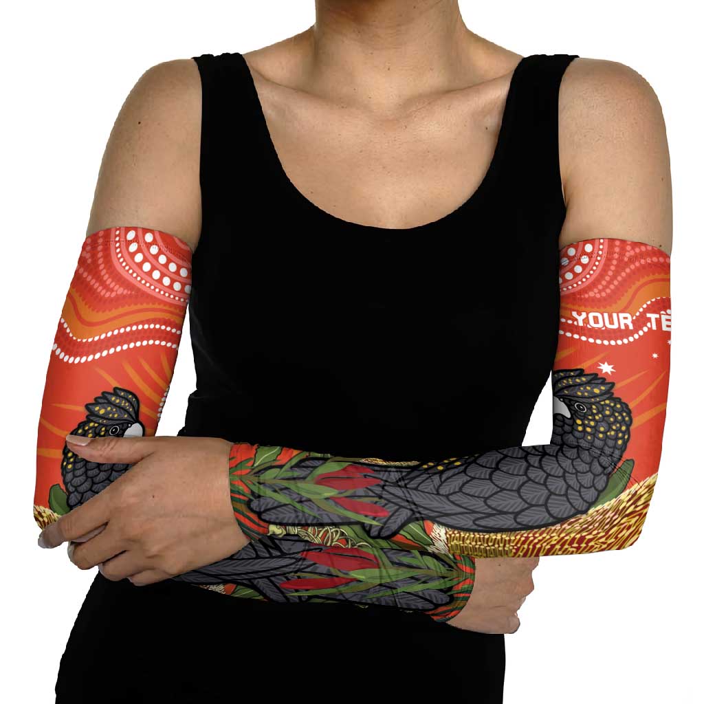 Personalised Australia Banksia And Black Cockatoo Arm Sleeves Aboriginal Art - Aussie Hoodie