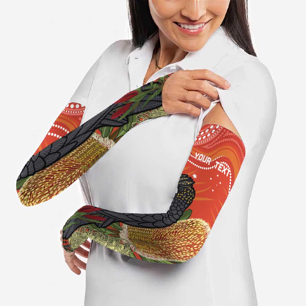 Personalised Australia Banksia And Black Cockatoo Arm Sleeves Aboriginal Art - Aussie Hoodie