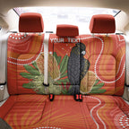 Personalised Australia Banksia And Black Cockatoo Back Car Seat Cover Aboriginal Art