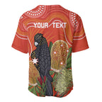 Personalised Australia Banksia And Black Cockatoo Baseball Jersey Aboriginal Art