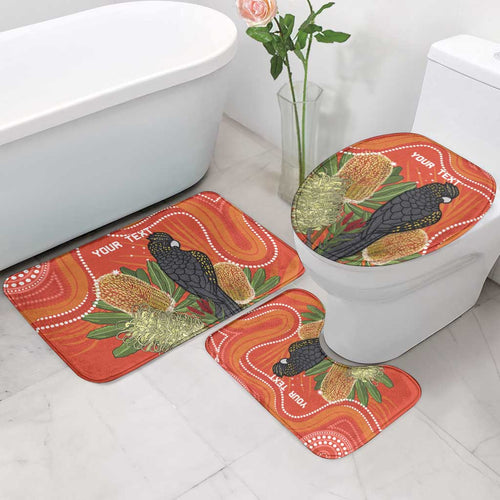 Personalised Australia Banksia And Black Cockatoo Bathroom Set Aboriginal Art - Aussie Hoodie