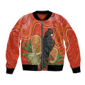 Personalised Australia Banksia And Black Cockatoo Bomber Jacket Aboriginal Art