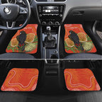 Personalised Australia Banksia And Black Cockatoo Car Mats Aboriginal Art