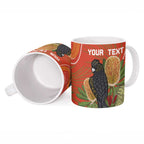 Personalised Australia Banksia And Black Cockatoo Ceramic Mug Aboriginal Art - Aussie Hoodie