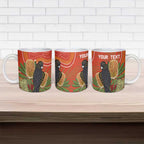 Personalised Australia Banksia And Black Cockatoo Ceramic Mug Aboriginal Art - Aussie Hoodie
