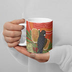 Personalised Australia Banksia And Black Cockatoo Ceramic Mug Aboriginal Art - Aussie Hoodie