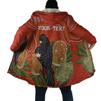 Personalised Australia Banksia And Black Cockatoo Cloak Aboriginal Art - Aussie Hoodie