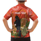 Personalised Australia Banksia And Black Cockatoo Family Matching Mermaid Dress and Hawaiian Shirt Aboriginal Art