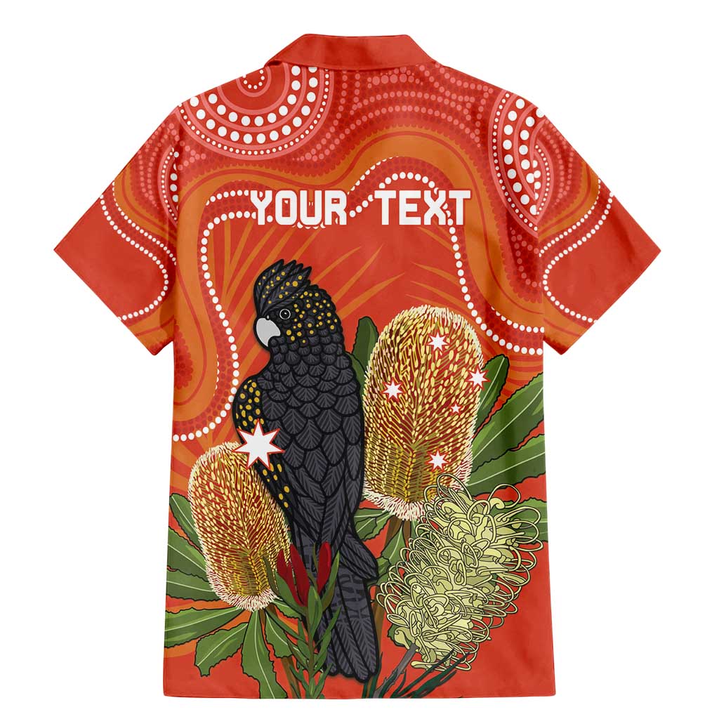 Personalised Australia Banksia And Black Cockatoo Family Matching Mermaid Dress and Hawaiian Shirt Aboriginal Art