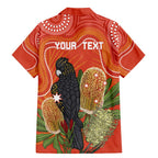 Personalised Australia Banksia And Black Cockatoo Family Matching Mermaid Dress and Hawaiian Shirt Aboriginal Art