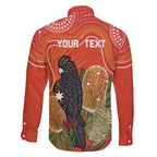 Personalised Australia Banksia And Black Cockatoo Family Matching Tank Maxi Dress and Hawaiian Shirt Aboriginal Art