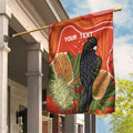 Personalised Australia Banksia And Black Cockatoo Garden Flag Aboriginal Art