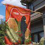 Personalised Australia Banksia And Black Cockatoo Garden Flag Aboriginal Art