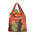 Personalised Australia Banksia And Black Cockatoo Grocery Bag Aboriginal Art