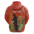 Personalised Australia Banksia And Black Cockatoo Hoodie Aboriginal Art