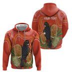 Personalised Australia Banksia And Black Cockatoo Hoodie Aboriginal Art