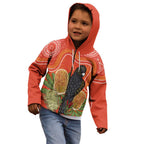 Personalised Australia Banksia And Black Cockatoo Kid Hoodie Aboriginal Art