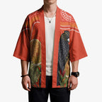 Personalised Australia Banksia And Black Cockatoo Kimono Aboriginal Art - Aussie Hoodie