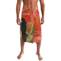 Personalised Australia Banksia And Black Cockatoo Lavalava Aboriginal Art
