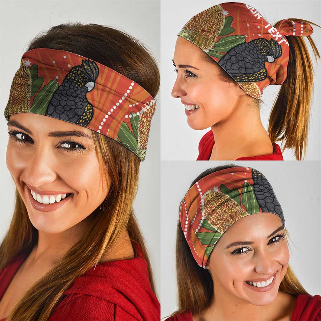 Personalised Australia Banksia And Black Cockatoo Neck Gaiter Aboriginal Art - Aussie Hoodie