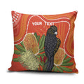 Personalised Australia Banksia And Black Cockatoo Pillow Cover Aboriginal Art - Aussie Hoodie