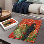 Personalised Australia Banksia And Black Cockatoo Puzzle Aboriginal Art - Aussie Hoodie