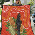 Personalised Australia Banksia And Black Cockatoo Quilt Aboriginal Art