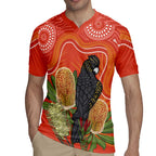 Personalised Australia Banksia And Black Cockatoo Rugby Jersey Aboriginal Art