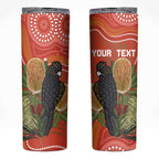 Personalised Australia Banksia With Black Cockatoo Skinny Tumbler Aboriginal Art
