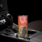 Personalised Australia Banksia With Black Cockatoo Skinny Tumbler Aboriginal Art