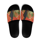 Personalised Australia Banksia And Black Cockatoo Slide Sandals Aboriginal Art - Aussie Hoodie