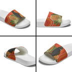 Personalised Australia Banksia And Black Cockatoo Slide Sandals Aboriginal Art - Aussie Hoodie
