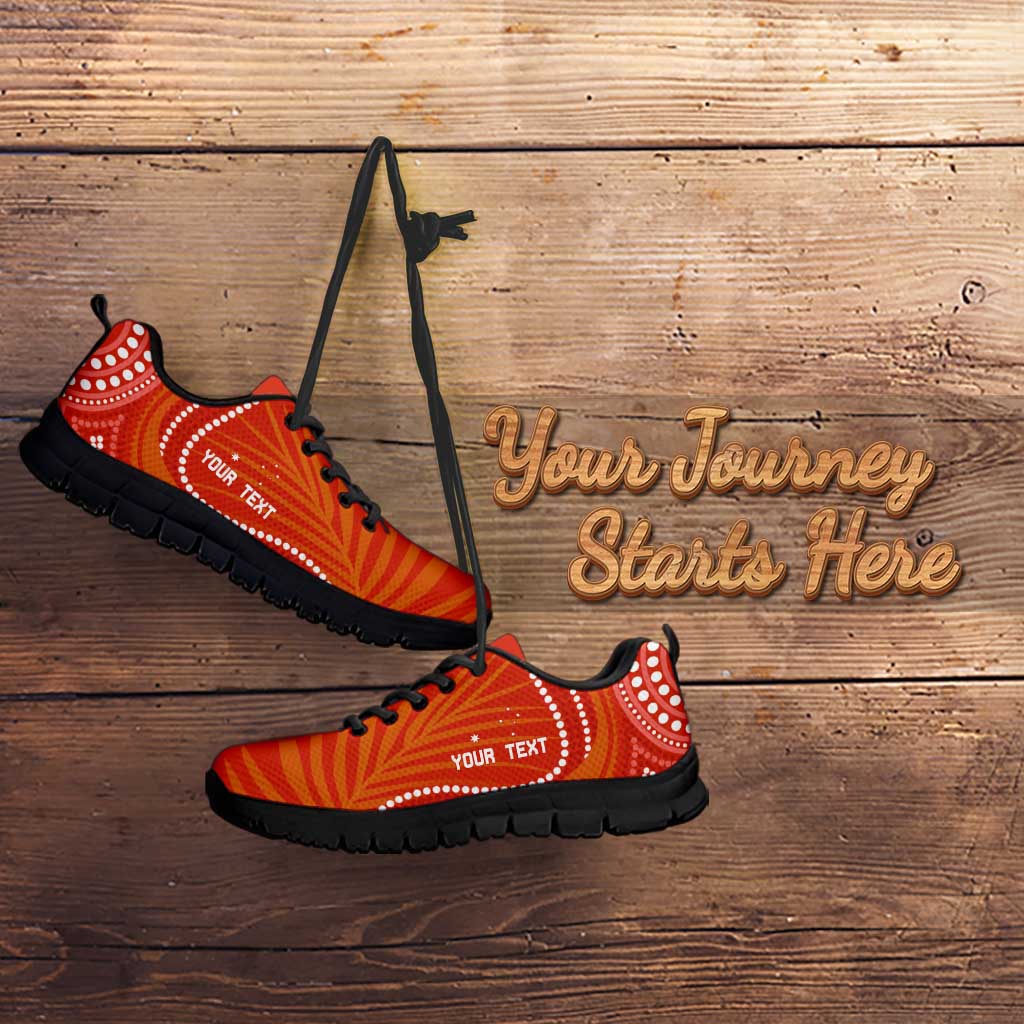 Personalised Australia Banksia With Black Cockatoo Sneakers Aboriginal Art