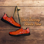 Personalised Australia Banksia With Black Cockatoo Sneakers Aboriginal Art