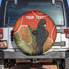 Personalised Australia Banksia And Black Cockatoo Spare Tire Cover Aboriginal Art